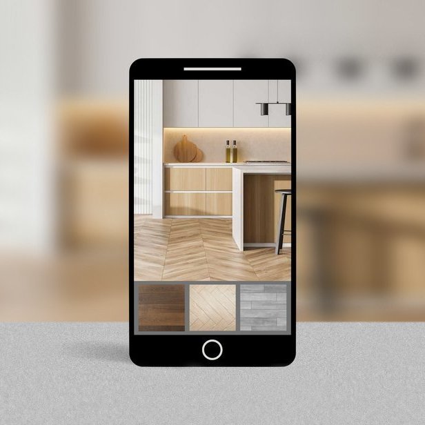 Product visualizer app on smartphone - River City Flooring in Missoula, MT